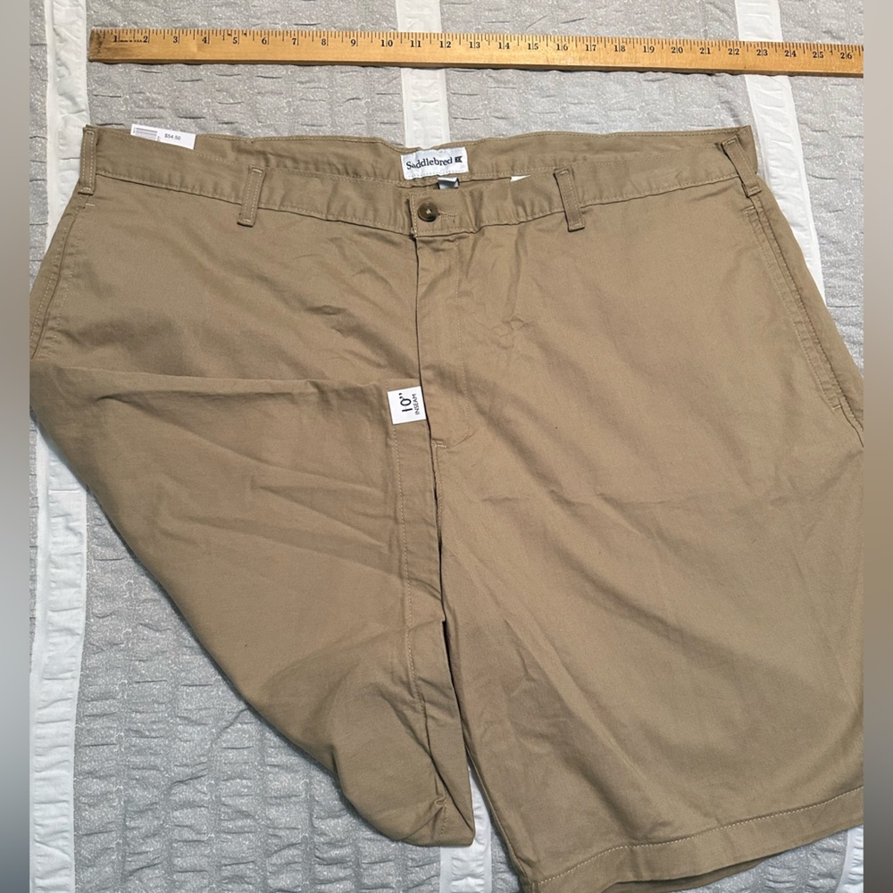Big & Tall Men’s Khaki 46W shorts with 10” seam